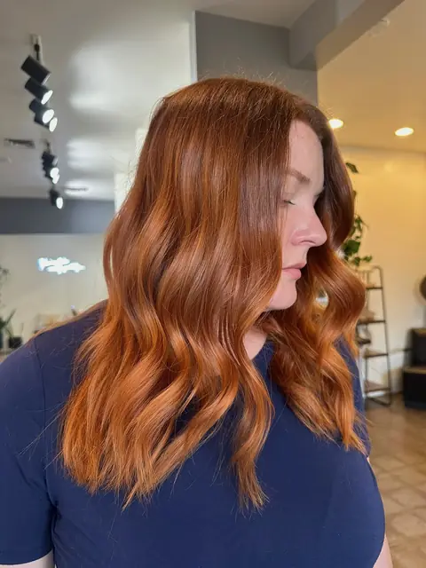 Glass-finish color gloss treatment — adds shine, refreshes tone, seals the cuticle. Hair By Rachel Charles, Phoenix.