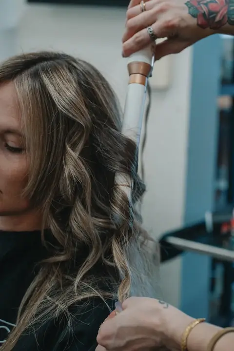 Behind the scenes — styling and blowout finishing by Rachel Charles, Phoenix hair stylist.